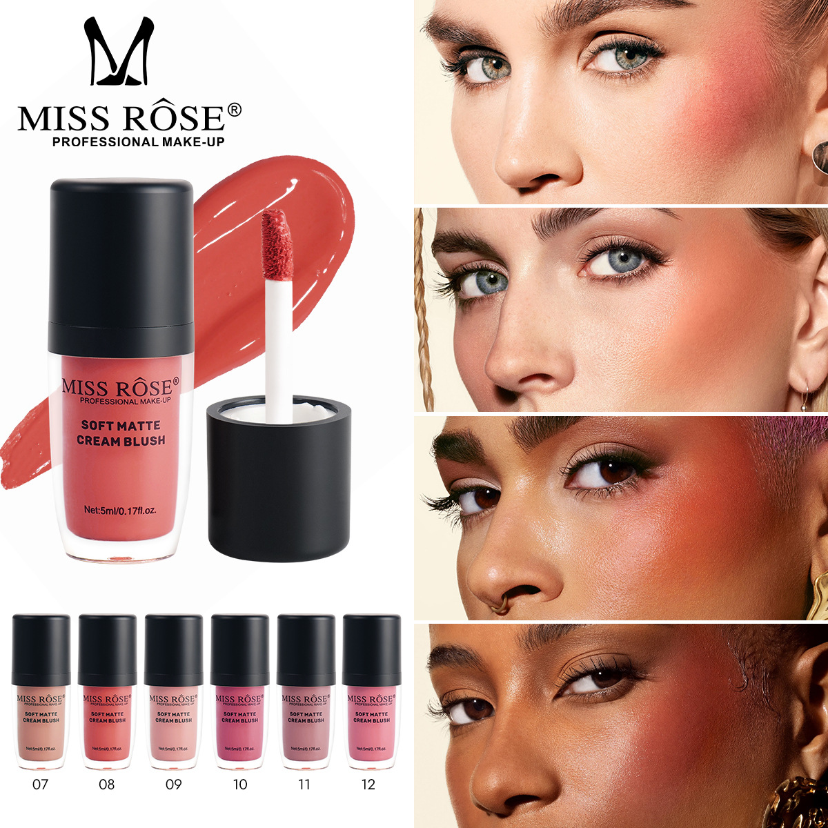 Beauty Rose Makeup - MISS ROSE Rubor Líquido Multiusos de