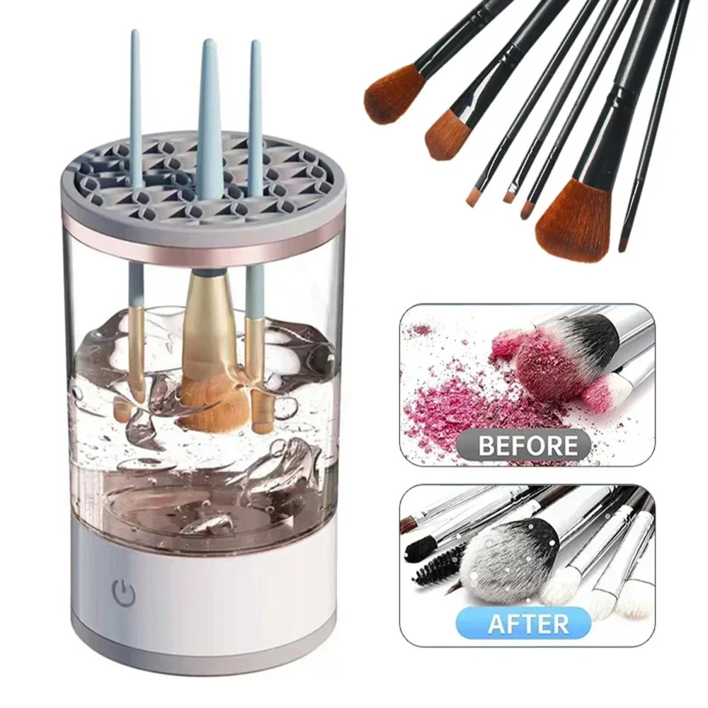 Makeup Brush Set - Limpiador de Brochas de Maquillaje Eléctrico