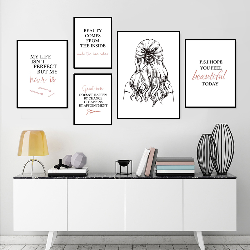 Makeup Is Beauty Quotes - Pósteres artísticos con cita de barbería,