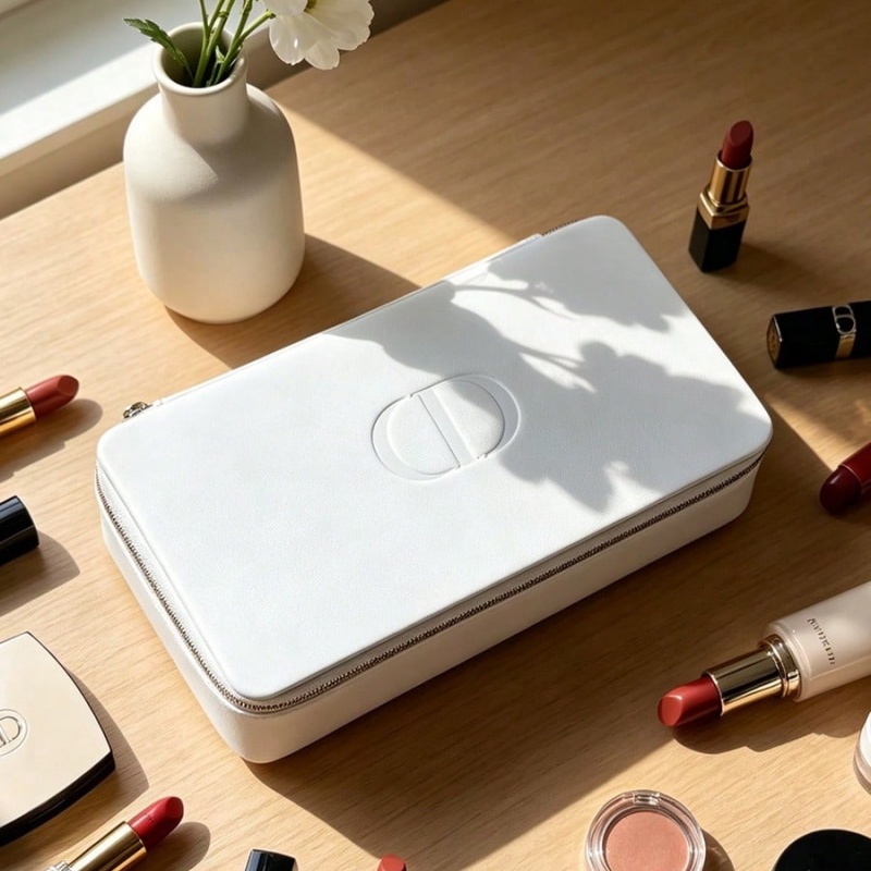 Beauty Makeup Dior - Bolsa de cosméticos blanca de Dior,