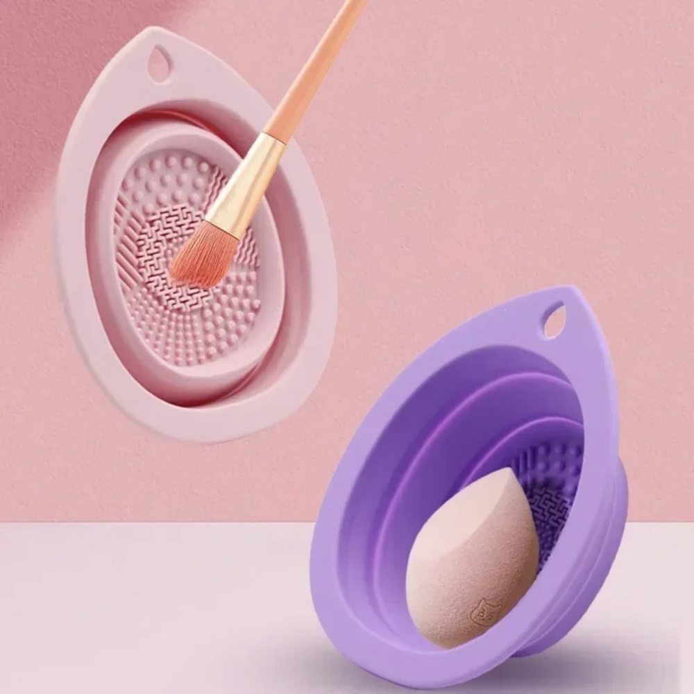 Makeup Brush Set - Tazón de Silicona para Limpiar Brochas