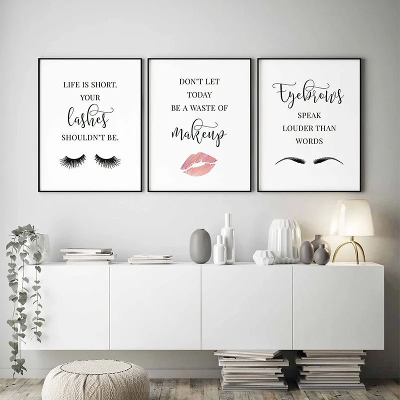 Póster de citas de maquillaje, - Makeup Is Beauty Quotes reseña y precio