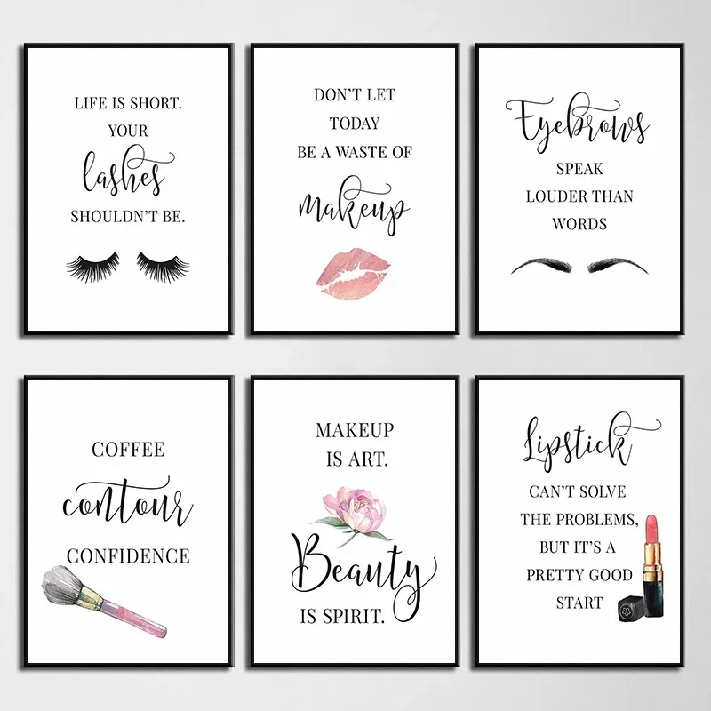 Póster de citas de maquillaje, - Makeup Is Beauty Quotes reseña y precio