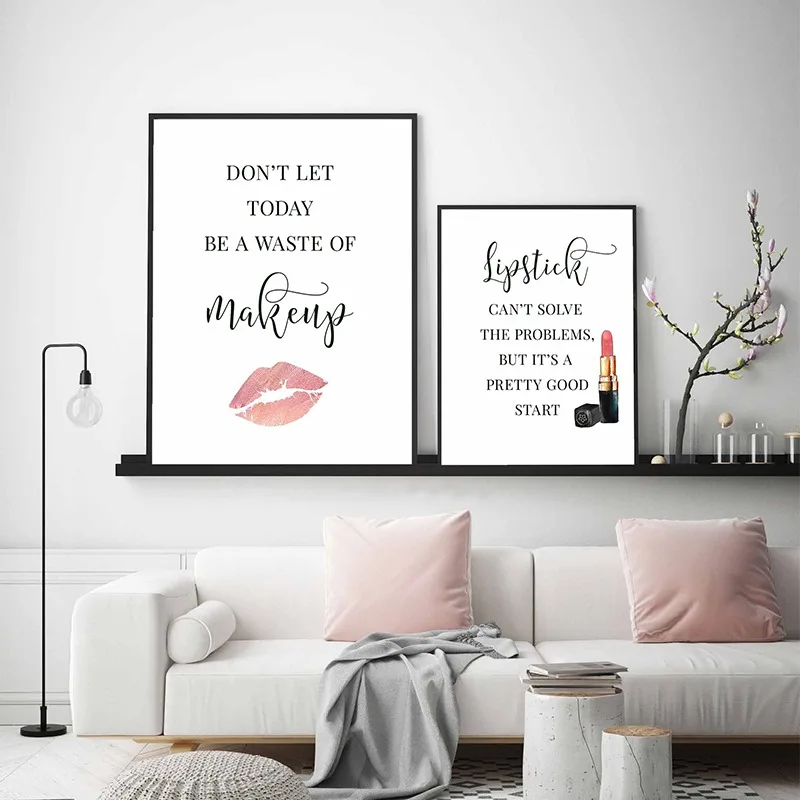 Póster de citas de maquillaje, - Makeup Is Beauty Quotes reseña y precio