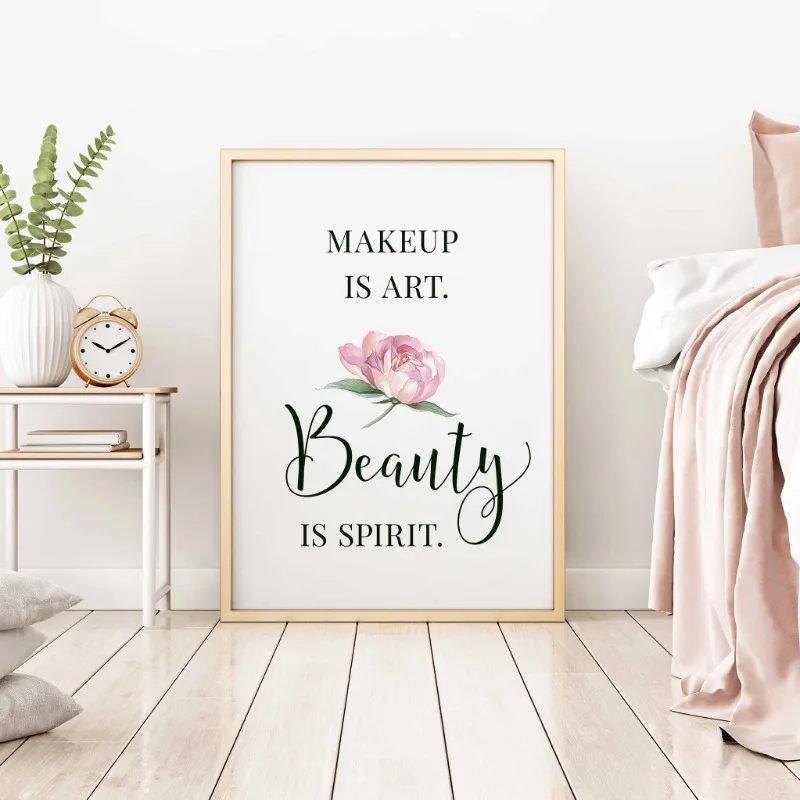 Póster de citas de maquillaje, - Makeup Is Beauty Quotes reseña y precio