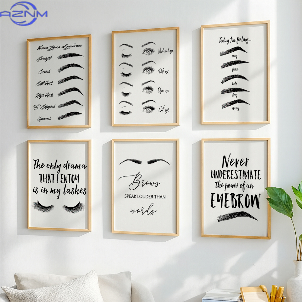Juego de 6 Láminas Decorativas - Makeup Is Beauty Quotes reseña y precio