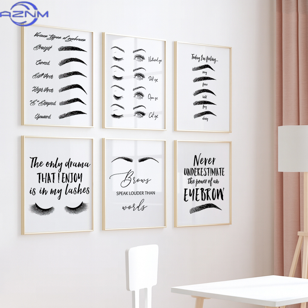 Juego de 6 Láminas Decorativas - Makeup Is Beauty Quotes reseña y precio