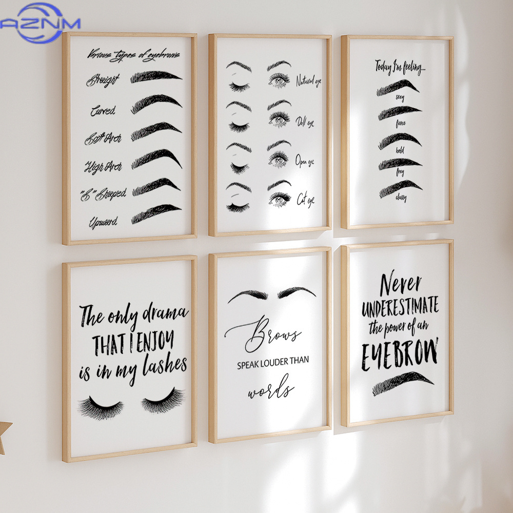 Juego de 6 Láminas Decorativas - Makeup Is Beauty Quotes reseña y precio