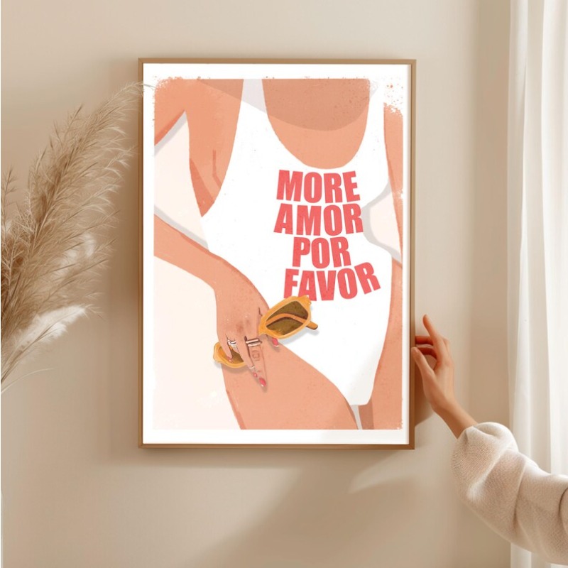 Póster de revista de moda Glam - Makeup Is Beauty Quotes reseña y precio