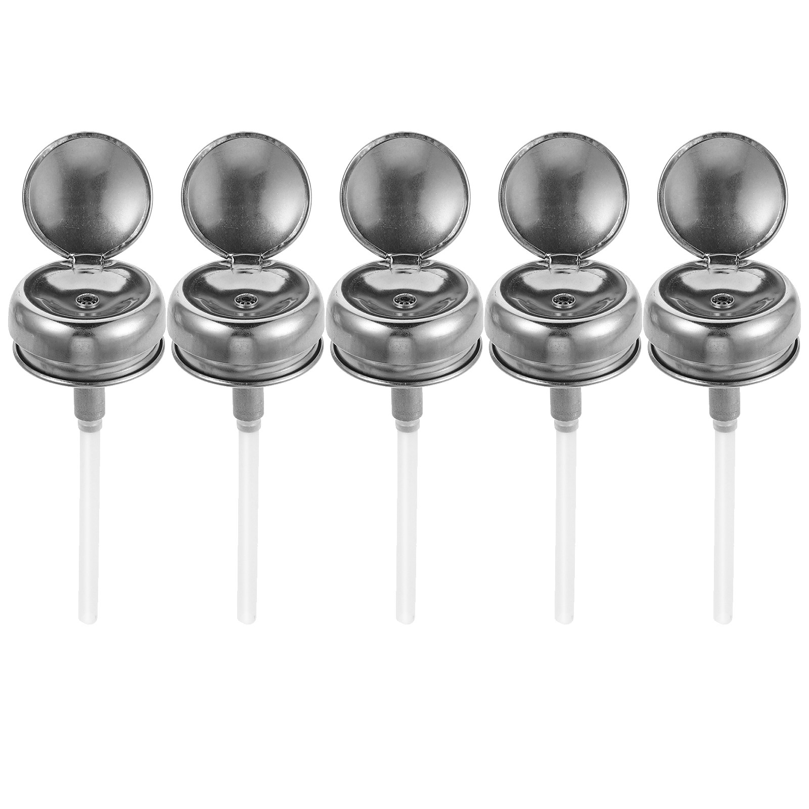 5 tapas dispensadoras de acero - Beauty For Makeup reseña y precio
