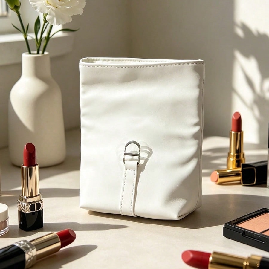 Bolsa de cosméticos blanca de  - Beauty Makeup Dior reseña y precio