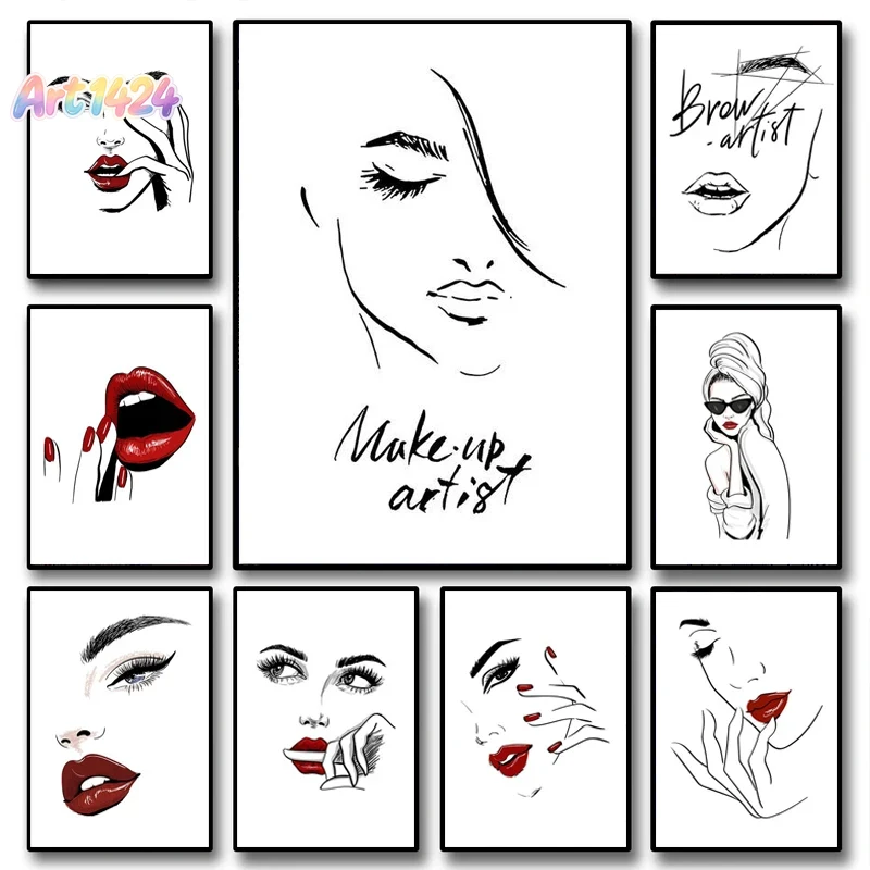Póster de Maquillaje de Moda,  - Makeup Is Beauty Quotes reseña y precio