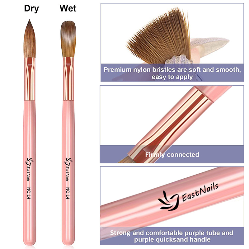 【3 pinceles acrílicos para uña - Blush Brush Kabuki reseña y precio