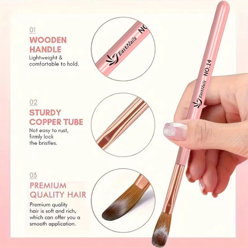 【3 pinceles acrílicos para uña - Blush Brush Kabuki reseña y precio
