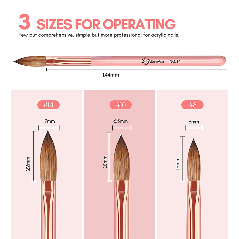 【3 pinceles acrílicos para uña - Blush Brush Kabuki reseña y precio