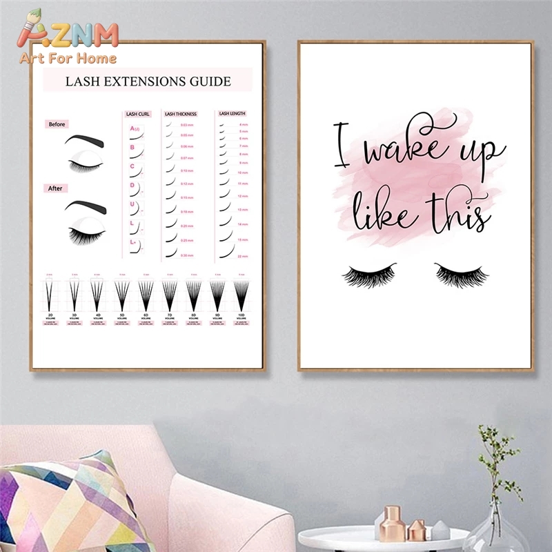 AZNM Lienzo Decorativo con Guí - Makeup Is Beauty Quotes reseña y precio