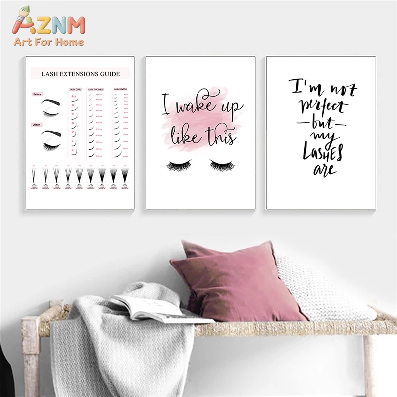 AZNM Lienzo Decorativo con Guí - Makeup Is Beauty Quotes reseña y precio