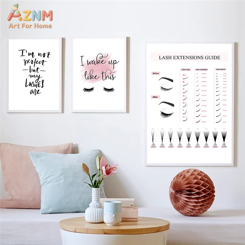 AZNM Lienzo Decorativo con Guí - Makeup Is Beauty Quotes reseña y precio
