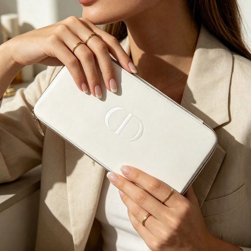 Bolsa de cosméticos blanca de  - Beauty Makeup Dior reseña y precio