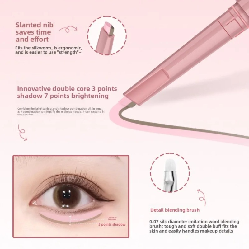 Lápiz Coreano 2 en 1 para Ojos - Eyeshadow Glitter Pigment reseña y precio