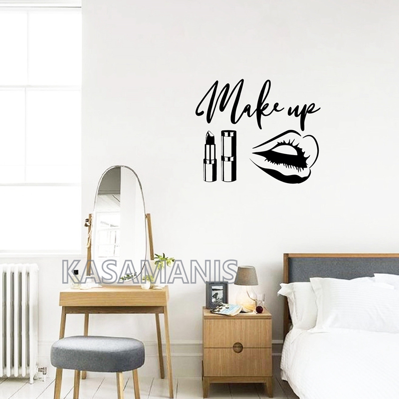 Calcomanías de arte de pared c - Makeup Is Beauty Quotes reseña y precio