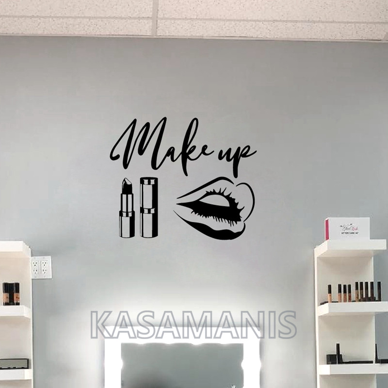 Calcomanías de arte de pared c - Makeup Is Beauty Quotes reseña y precio