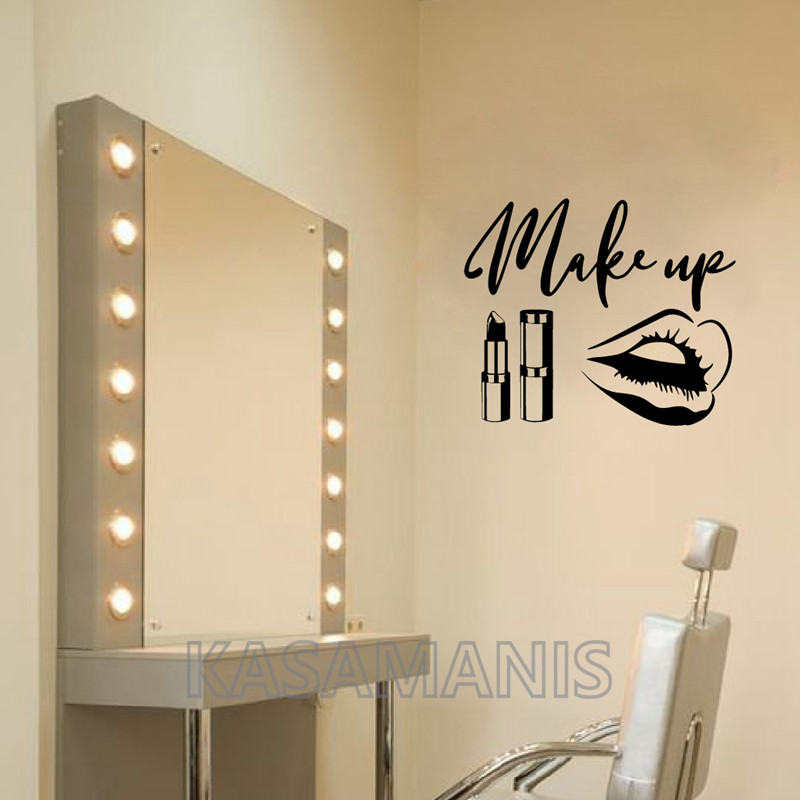 Calcomanías de arte de pared c - Makeup Is Beauty Quotes reseña y precio